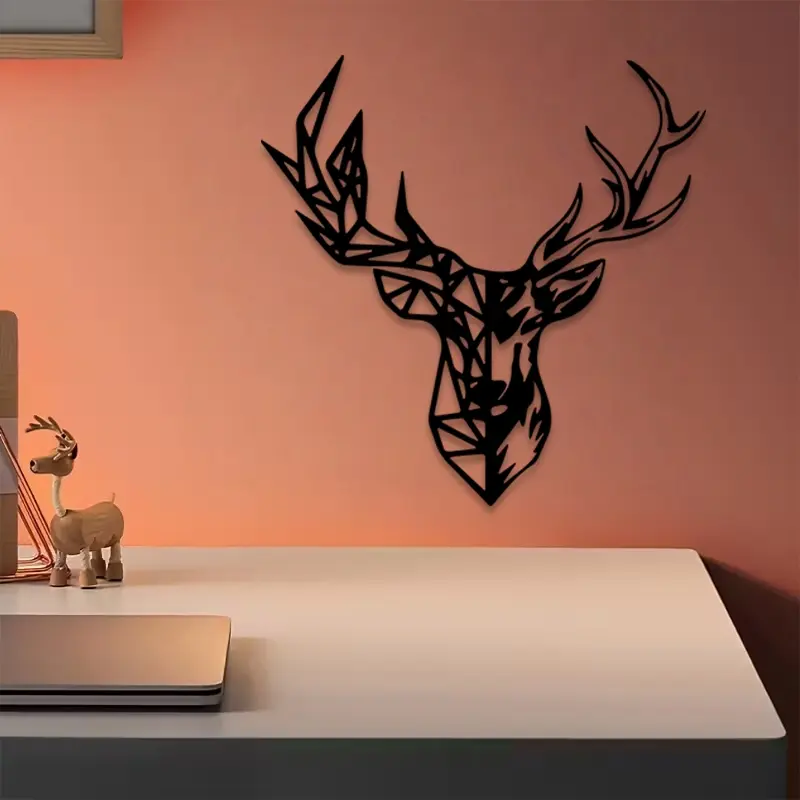 1pc Vintage Deer Antler Metal Wall Art, Vintage Deer Antler Statue Mural, Perfect for Living Room, Garden, Outdoor Fence Decor, Christmas, Halloween Decor, Ideal Gift for Nature Lovers christmas decorations