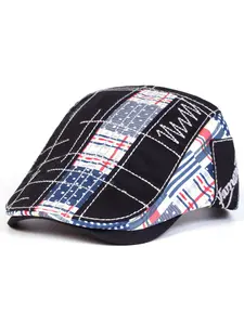 Unisex Colorful Fabric Patchwork Beret Hat, Stylish Hat, Outdoor Adjustable Sun Protection Casual Cap, Spring & Fall Travel Beach Vacation