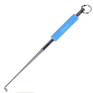 Stainless Steel Fish Hook Remover with Anti-Slip Grip, Portable Fishing Tool for Quick Safe Catch Release. Ergonomic Design, Rustproof & Durable for Saltwater Freshwater Lakes Rivers Ocean Angling Gear, Fishing Tackle