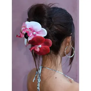 Calderra Orchid Hair Clips Pink