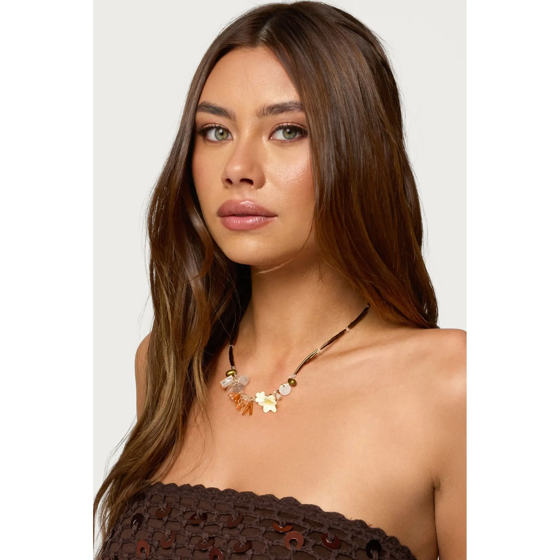 Charm Pendant Beaded Necklace