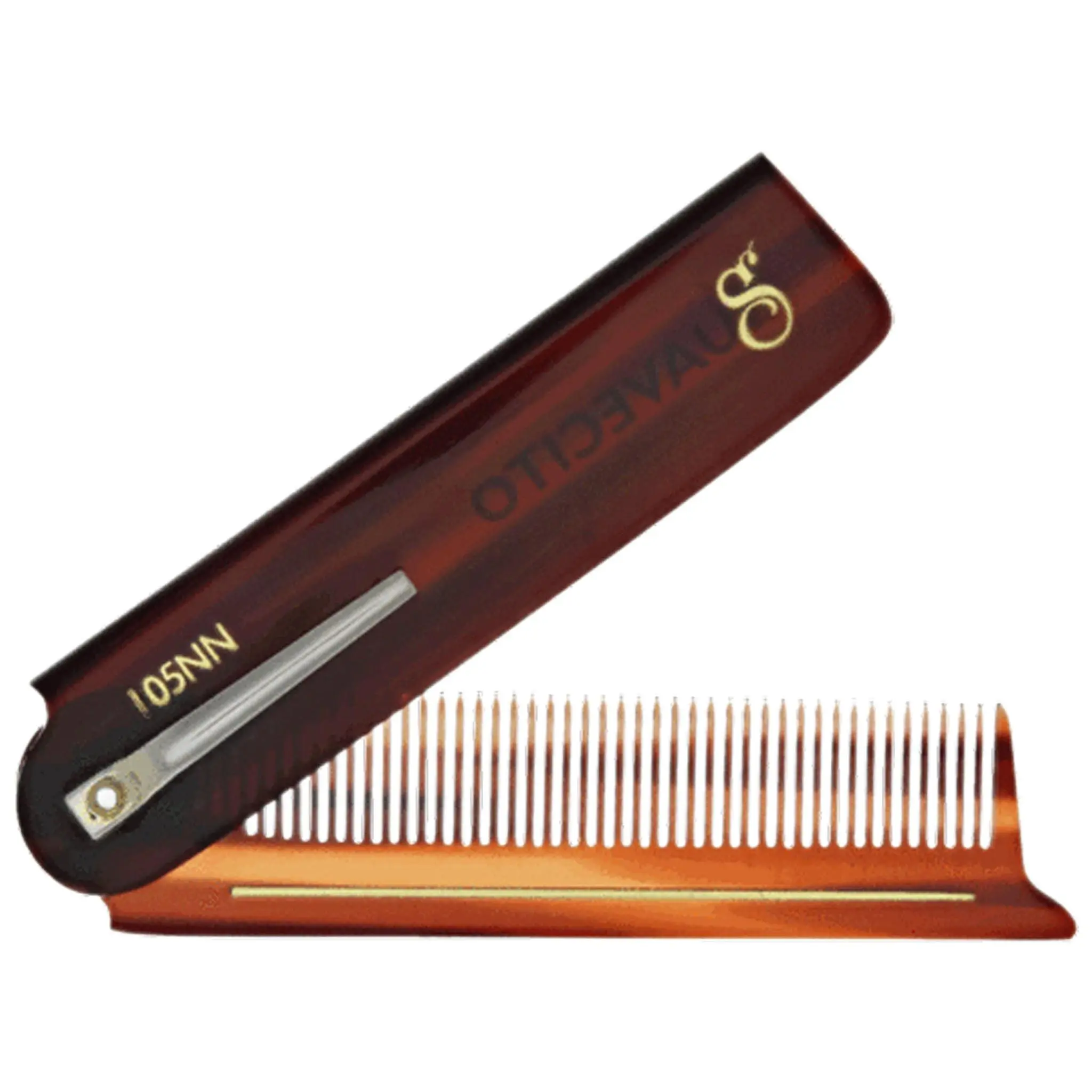 SUAVECITO Deluxe Amber Folding Hair Comb with Thin Teeth, for Beauty & Personal Care Hair Styling Needs SUAVECITO Deluxe Amber Folding Hair Comb with Thin Teeth, for Beauty & Personal Care Hair Styling Needs