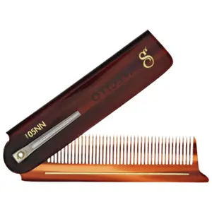 Deluxe Amber Folding Comb