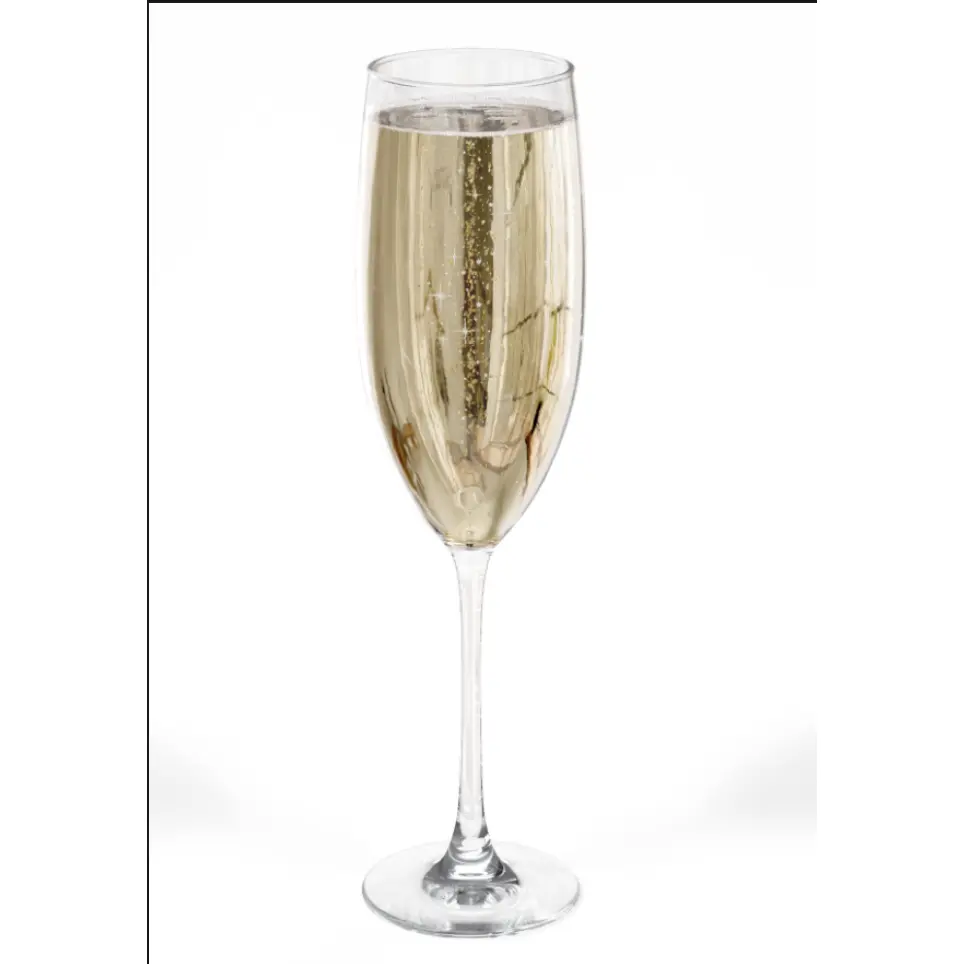 Personalized Engraved Champagne Glass, 8oz | Custom Name or Date Flute