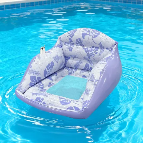 Adult Inflatable Water Sofa Float, Minimalist Pool Chair Float, Inflatable Pool Lounge, Colorful Mood Booster, Hammock, 3-In-1 Pool Toy, Swimming Float, Outdoor Use, Fun Pool Floats, Pool Floats
