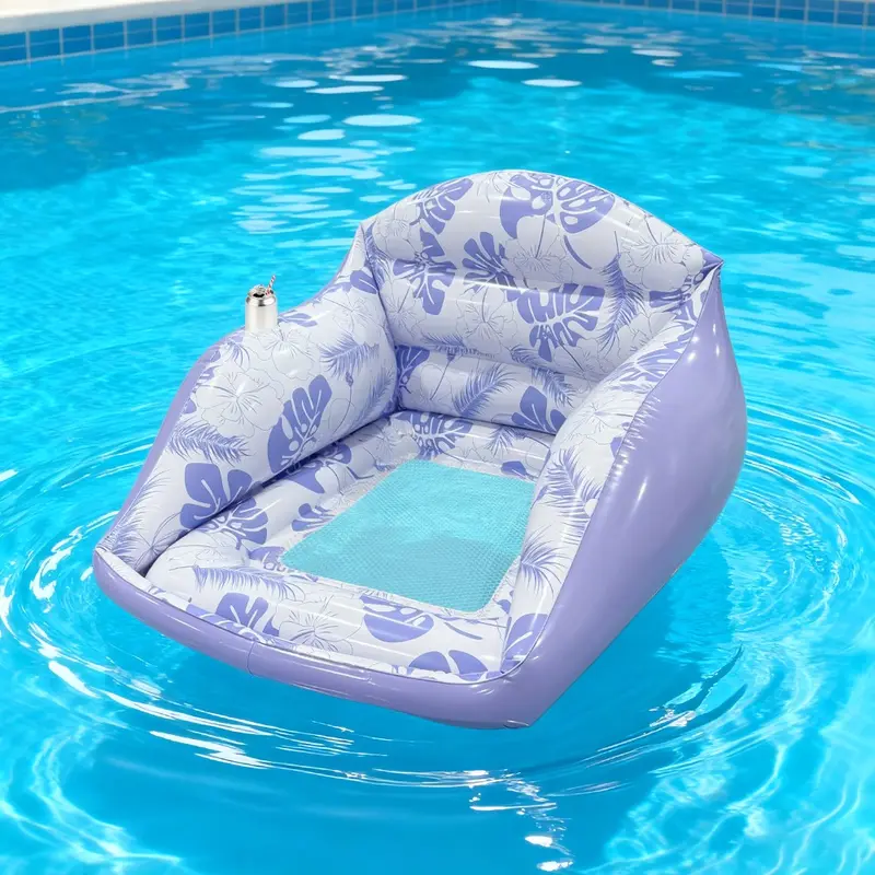Adult Inflatable Water Sofa Float, Minimalist Pool Chair Float, Inflatable Pool Lounge, Colorful Mood Booster, Hammock, 3-In-1 Pool Toy, Swimming Float, Outdoor Use, Fun Pool Floats, Pool Floats