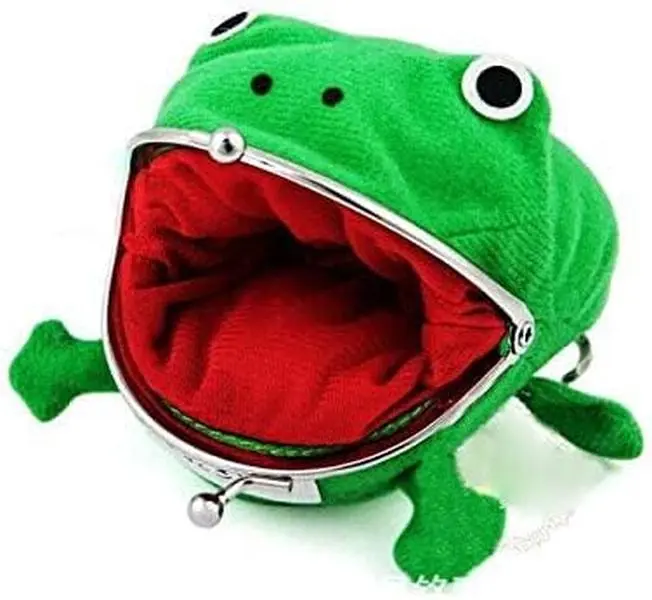 Anime Frog Coin Purse, Plush Cosplay Wallet for Party Gift (Frog)
