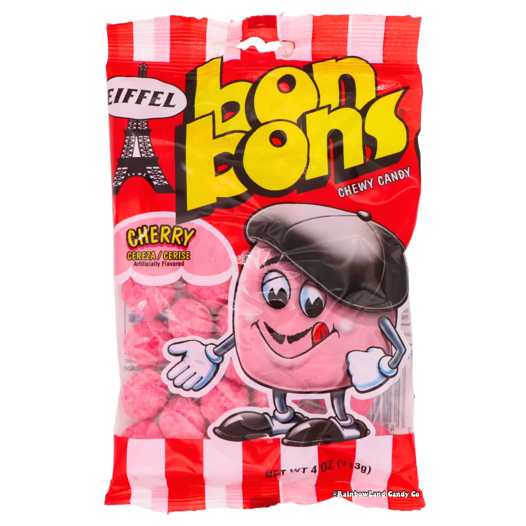 Eiffel Cherry Bon Bons - Fruit Flavored Chewy Candy 4 oz
