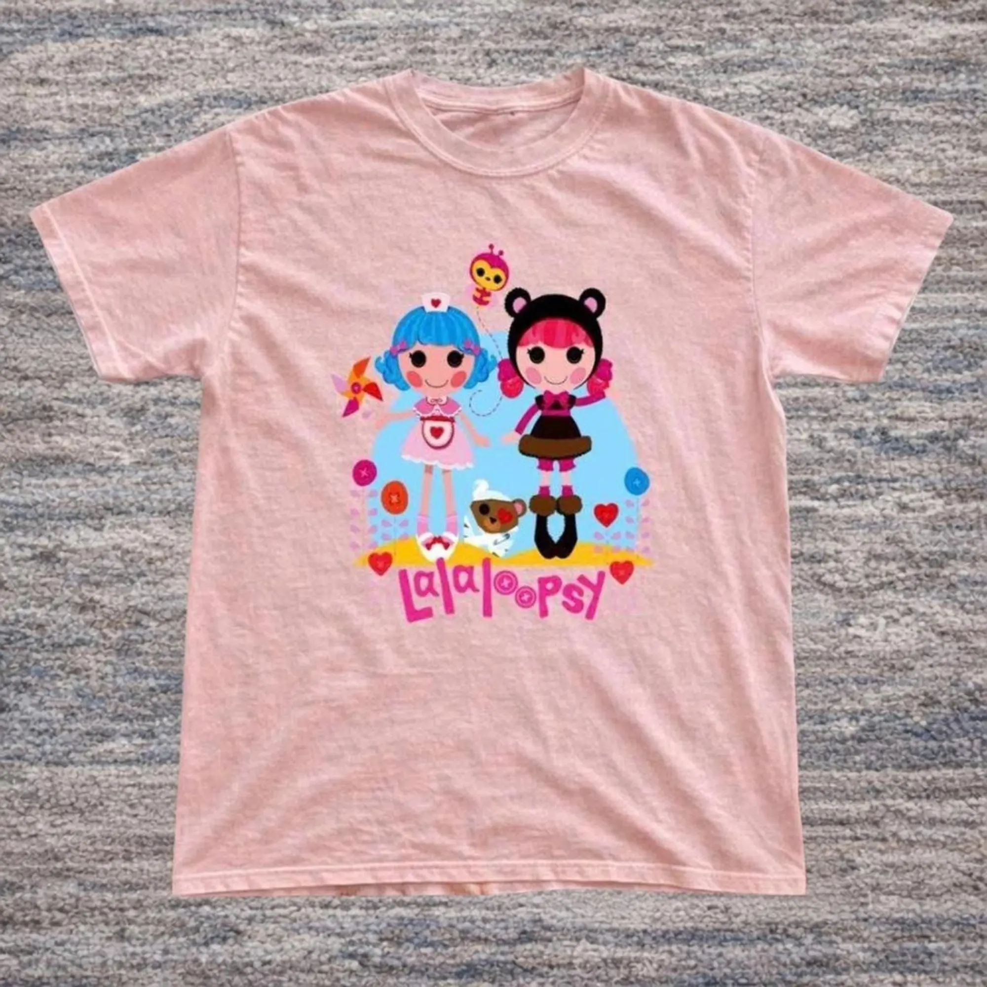 Gildan Men's And Women's T-Shirt, Vintage Lalaloopsy Cute Dolls Group T-Shirt, Kawaii Cartoon Gift Shirt, Unisex Vintage Graphic Tees Gothic Grunge Y2K Emo Scene Amity Affliction Style Clothes Men Women Streetwear Summer