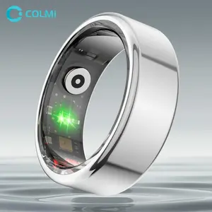 ColMi Smart Ring, IP68 & 3 ATM Waterproof Fitness Tracker Ring, Wearable Sports Ring for Men & Women, Compatible with Android & iOS, Heart Rate Monitor