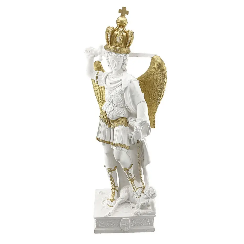 Saint Michael Archangel "Sansovino" resin statue 8.2 Inches