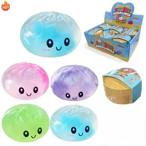 2 PACK Random Color Dumpling Squishy Stress Balls 2026 New Release Cute Steamer Basket Design Squeezable Bun Toys for Adults Kids