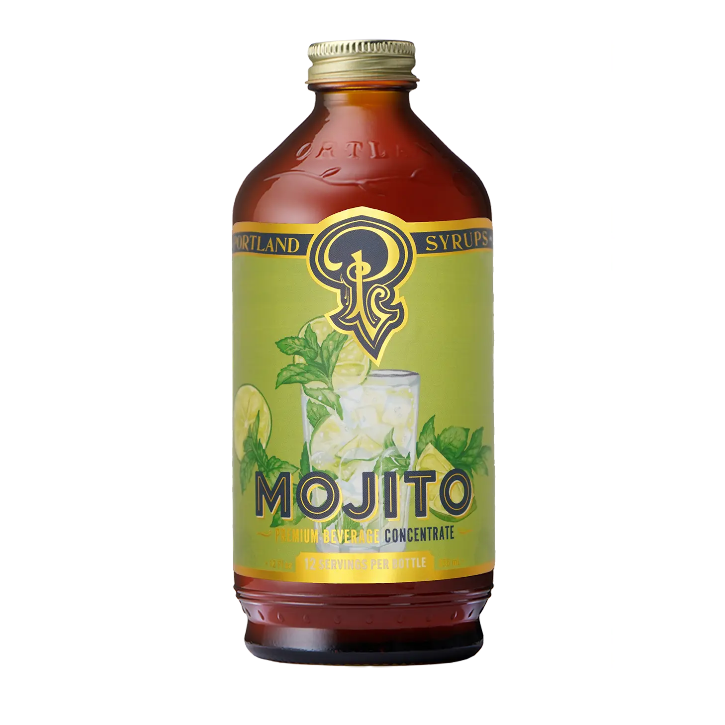 Mojito Syrup organic cane sugar mint and lime for refreshing beverages.  Add a splash of flavor to enhance the routine.