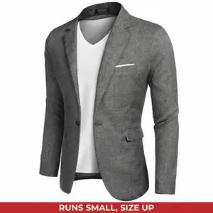 COOFANDY Men's Blazer Casual Sport Coats Slim Fit One Button Suit Jacket Lightweight Sports Jacket