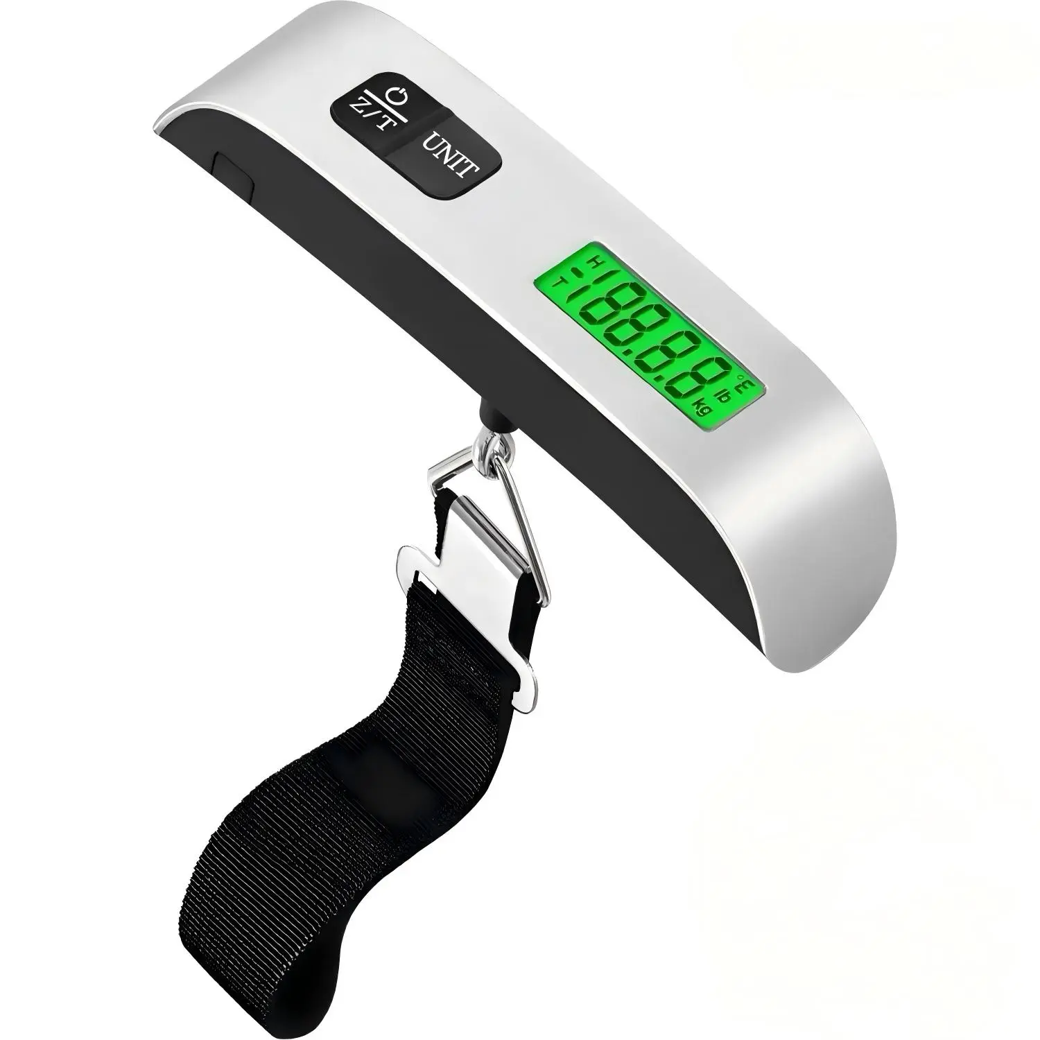 Portable Digital Luggage Scale with 110lb/50kg Capacity, Lightweight Hanging Pet Scale - Accurate Weighing, Backlit LCD Display, Strong Straps, Waterproof, Batteries Included, Ideal Gift for Travelers & Hikers, Suitcase Weight Hook