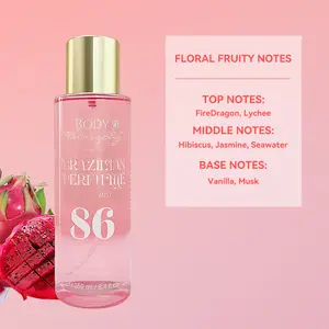 Fresh Floral Fruity Sensation  pheromone  Brazilian Body&Hair Mist- Warm Sweet Hibiscus Jasmine Vanilla Blend Solid 250ml Light Feminine spray luxury unisex arabian perfume