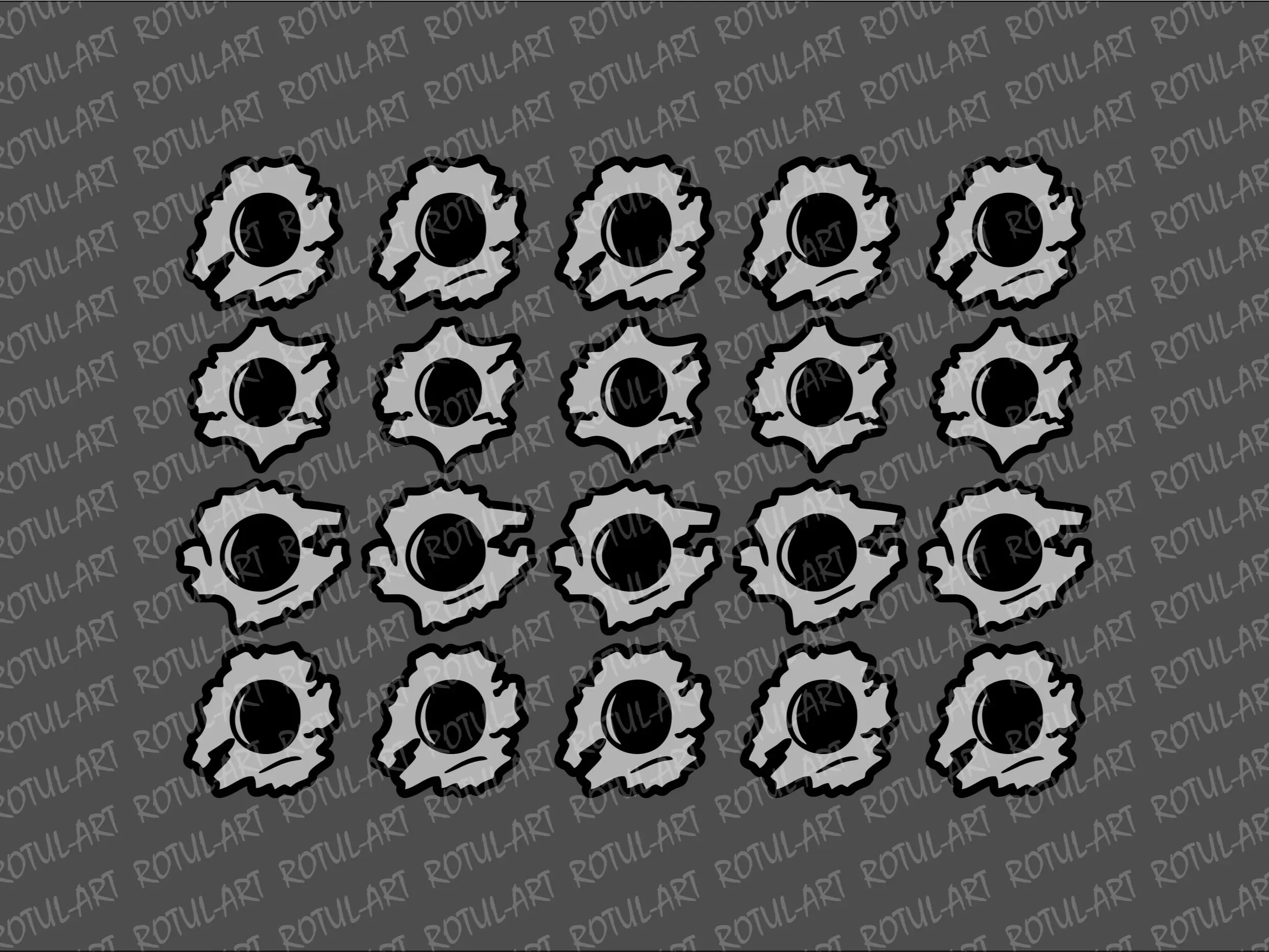 Shooting Simulation Stickers for Cars & Motorcycles Easy Application Bullet Hole Design to Cover Imperfections Versatile Vehicle Enhancement for Car Owners and Motorcycle Enthusiasts