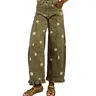 utcoco Women's Cropped Cute Floral Printed Retro Y2k 2026 Patchwork Barrel Wide Leg Baggy Boyfriend Jeans - Hang Dry, Party-Ready