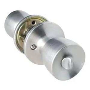 212 MAIN LA2112 Apex Privacy Lock - Antique Brass Steel, Adjustable Door Security Lock, Indoor Knobs for Back Doors