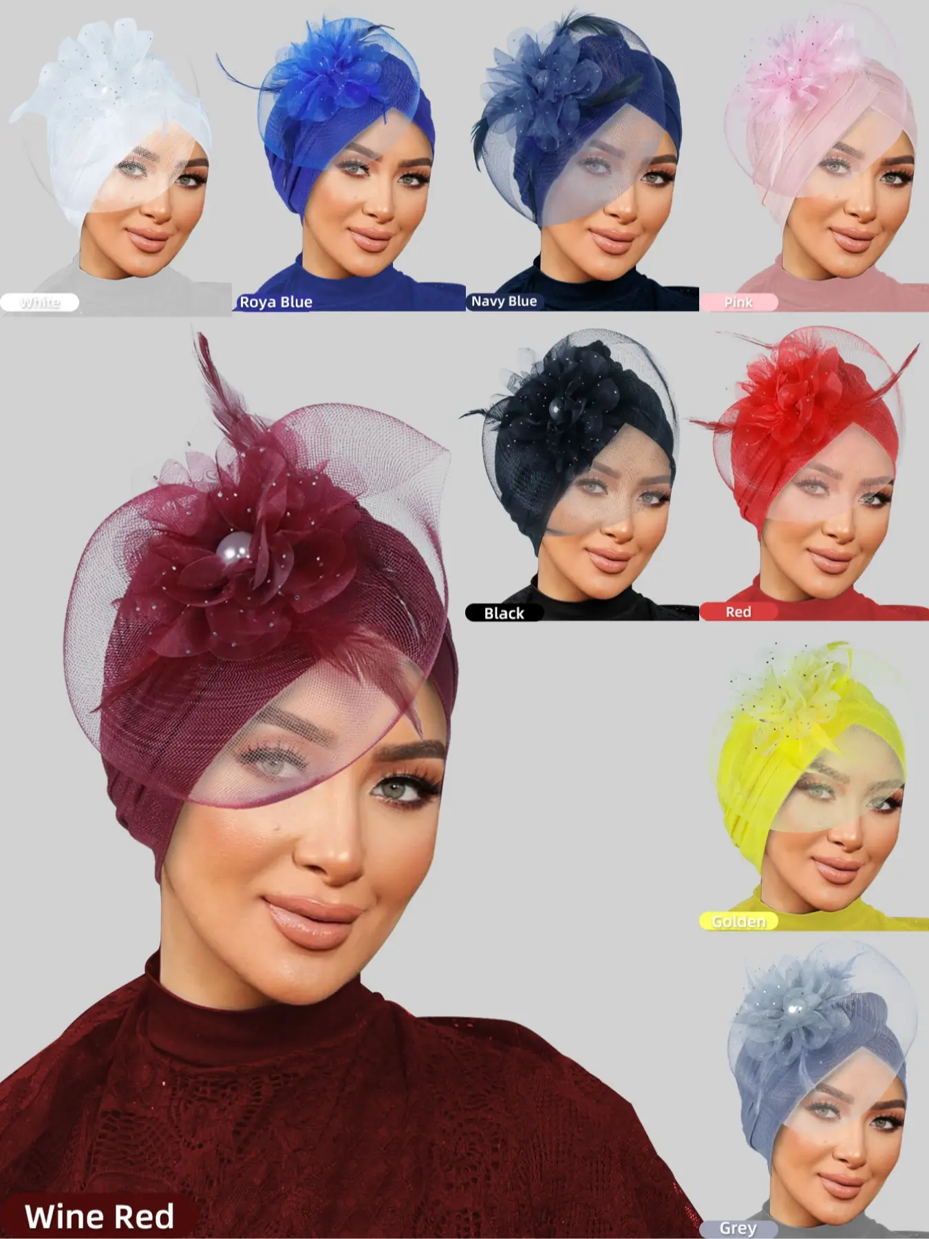 Elegant Vintage Mesh Flower Feather Headscarf Cap Turban Hat, Flapper Headpiece, Styling Accessory, Perfect for Parties Weddings Retro Theme Events, Stylish Accessory for Special Occasions
