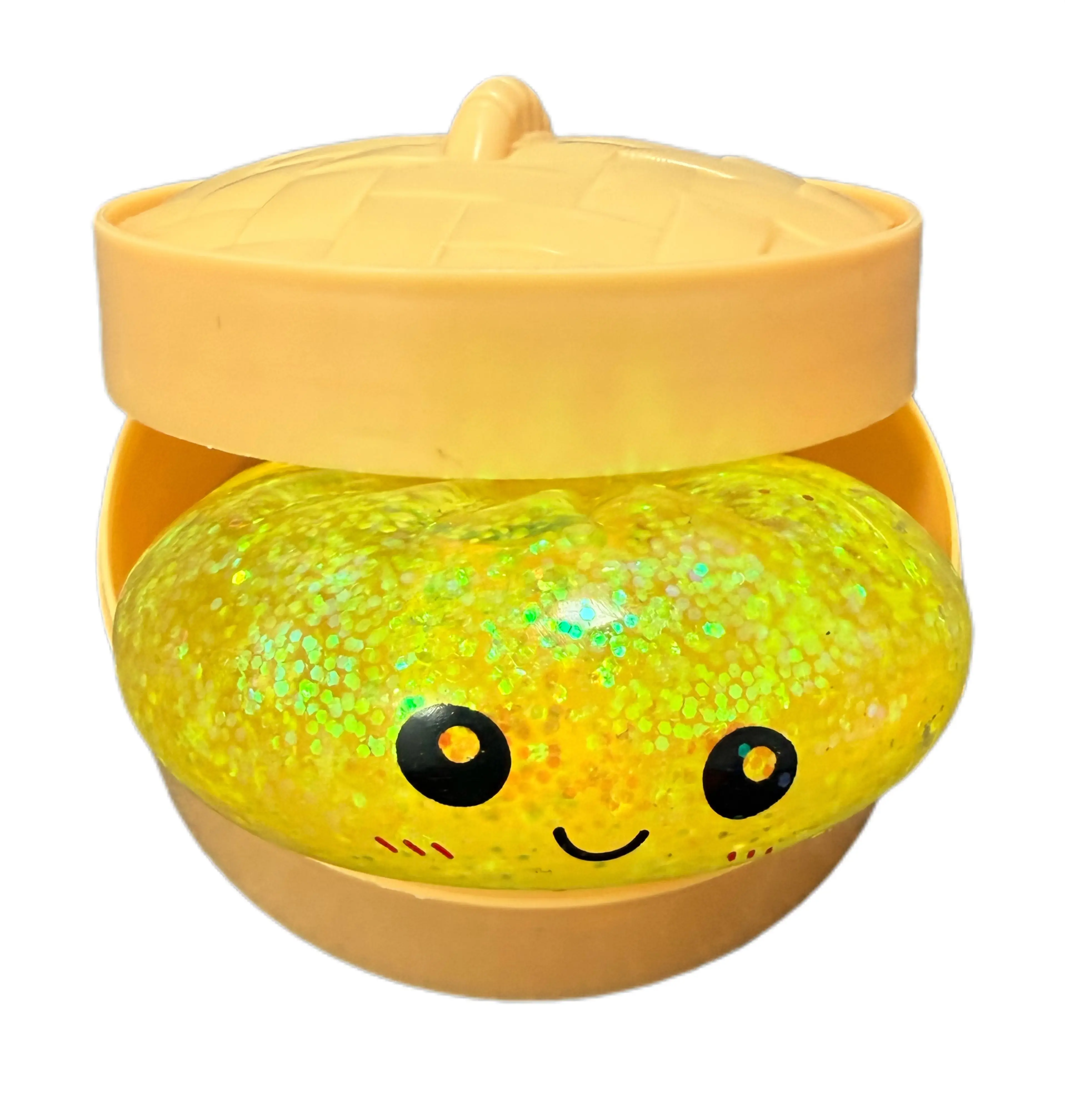 Sugar Glitter Dumpling Squishy with Mystery Box, elastic stretching steamed bread decompression toy, colorful Dumpling stress balls, fidget and sensory balls for kids and adults