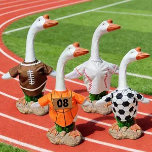 Basketball Theme for 23 Inch Porch Goose, Football Pattern Shirt, Perfect for Lawn Goose Statue, Outdoor Patio Decor for Baseball Game Day