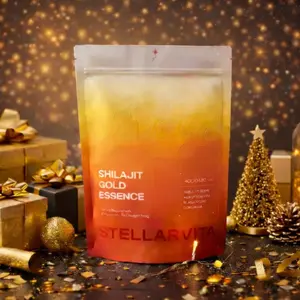 Stellarvita Shilajit Gummies Gold Essence Gummies- 4000mg Per Gummy with Ashwagandha, Black Mustard & Gokshura - 60 Gummies - 3rd-Party Lab Tested - Promotes Focus, Cellular Energy & Stress Relief Healthcare Natural - Mineral Dietary Supplements