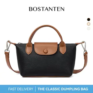 Bostanten Women's Small Vegan Leather Crossbody Hobo Handbag - Top Handle Fashion Commuter Purse for Daily Use, Travel, Fashion Crossbody Bags