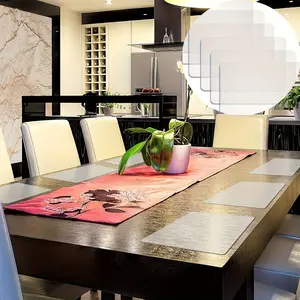 6pcs Heat Resistant Plastic Placemats for Dining and Kitchen - Set of 4