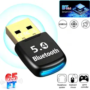 Bluetooth Adapter, USB Bluetooth 5.4 Adapter for TV/Computer ,65ft Long-Range Transmission , Plug & Play ,Compatible with Windows 11/10/8.1/7