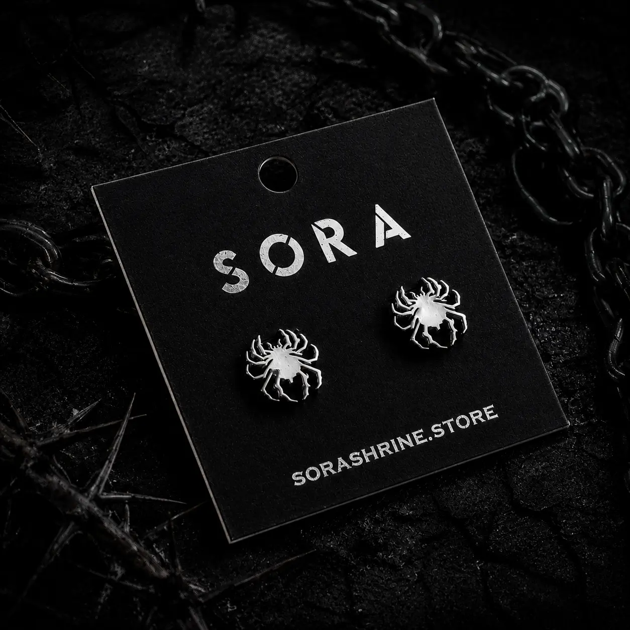 Troupe Spider Stud Earrings Anime Jewelry Stainless Steel