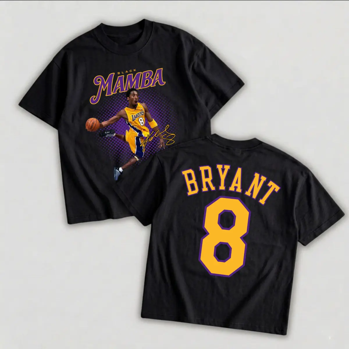 Kobe Bryant With Signature Basketball T-Shirt, Vintage Basketball Legend Graphic Tee, Retro Sports Fan Shirt, Unisex Cotton, Gift For Him And Her