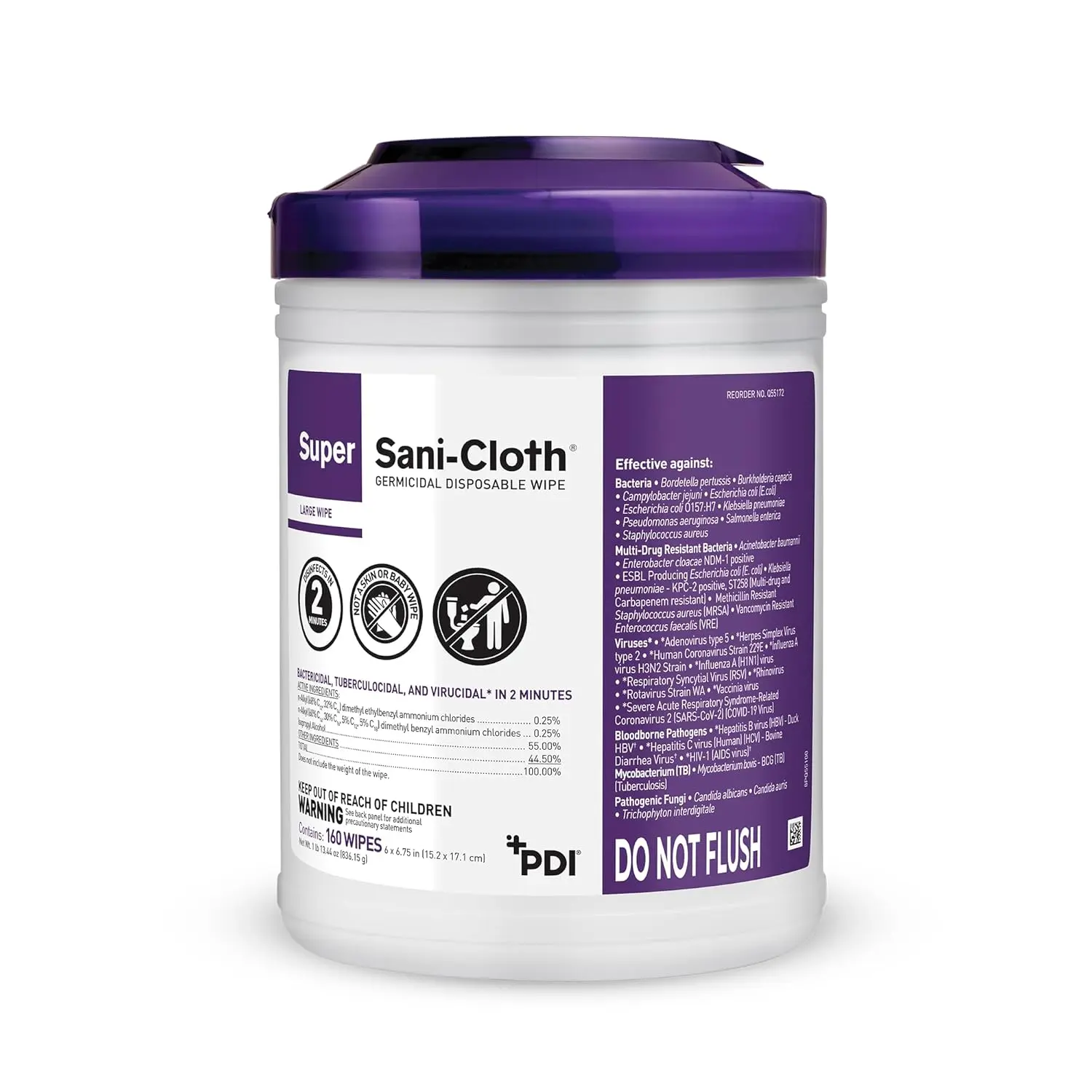 Professional Disposable Surface Disinfectant Wipes - Super Sani-Cloth, 160-Count Home Cleaning Supplies