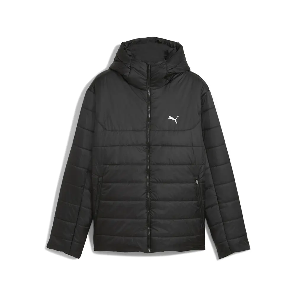 PUMA Mens Essentials Hooded Padded Jacket Athletic Outerwear Casual - Black