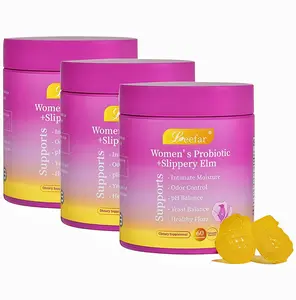 3 Pack LEEFAR Her Probiotics Gummies BU - All in One Solution with Slippery Elm and Prebiotics & Lactobacillus Probiotic Blend for Women's pH Balance and Dryness Hawaiian Pineapple Gummies Dietary Supplement
