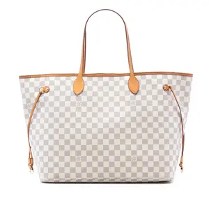 Pre-owned Louis Vuitton Canvas Coated Travel Bags Neverfull Tote Damier GM by Rebag