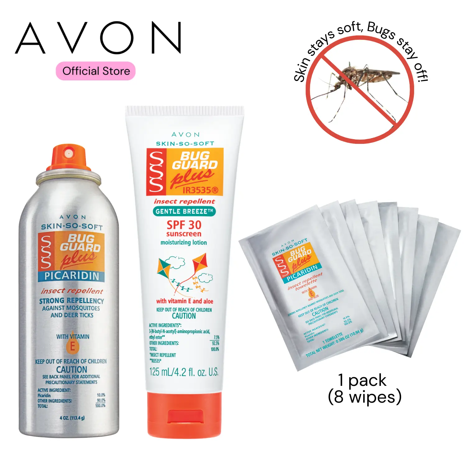 Skin So Soft Bug Guard Sun + Bug Defense Trio