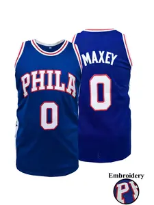 Men's Letter & Figure Embroidered Crew Neck Basketball Jersey,Loose Casual Breathable Comfortable Sleeveless Sports Jersey for Outdoor Training,Basketball Clothing for Unisex,Basketball Shirt, Apparel Jersey