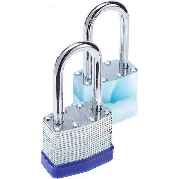 Heavy Duty Keyed Alike Padlocks, 1-9/16 in.Wide Body with Long Shackle, Secure Steel Key Lock Set, Reusable Matching Key Locks, Durable Laminated Construction for Enhanced Security