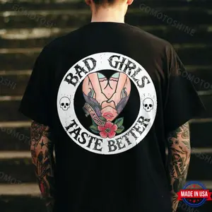 BAD GIRLS TASTE BETTER Get A Grip Sexy Lady Print Men's T-Shirt