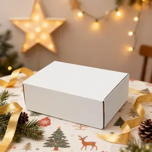 【Summervibes】Ubesgoo 50/100 Corrugated Paper Boxes 6*4*2"/4*4*4" Packaging, Moving for Home or Business,Yellow,Kraft brown,White Party Gift Packs