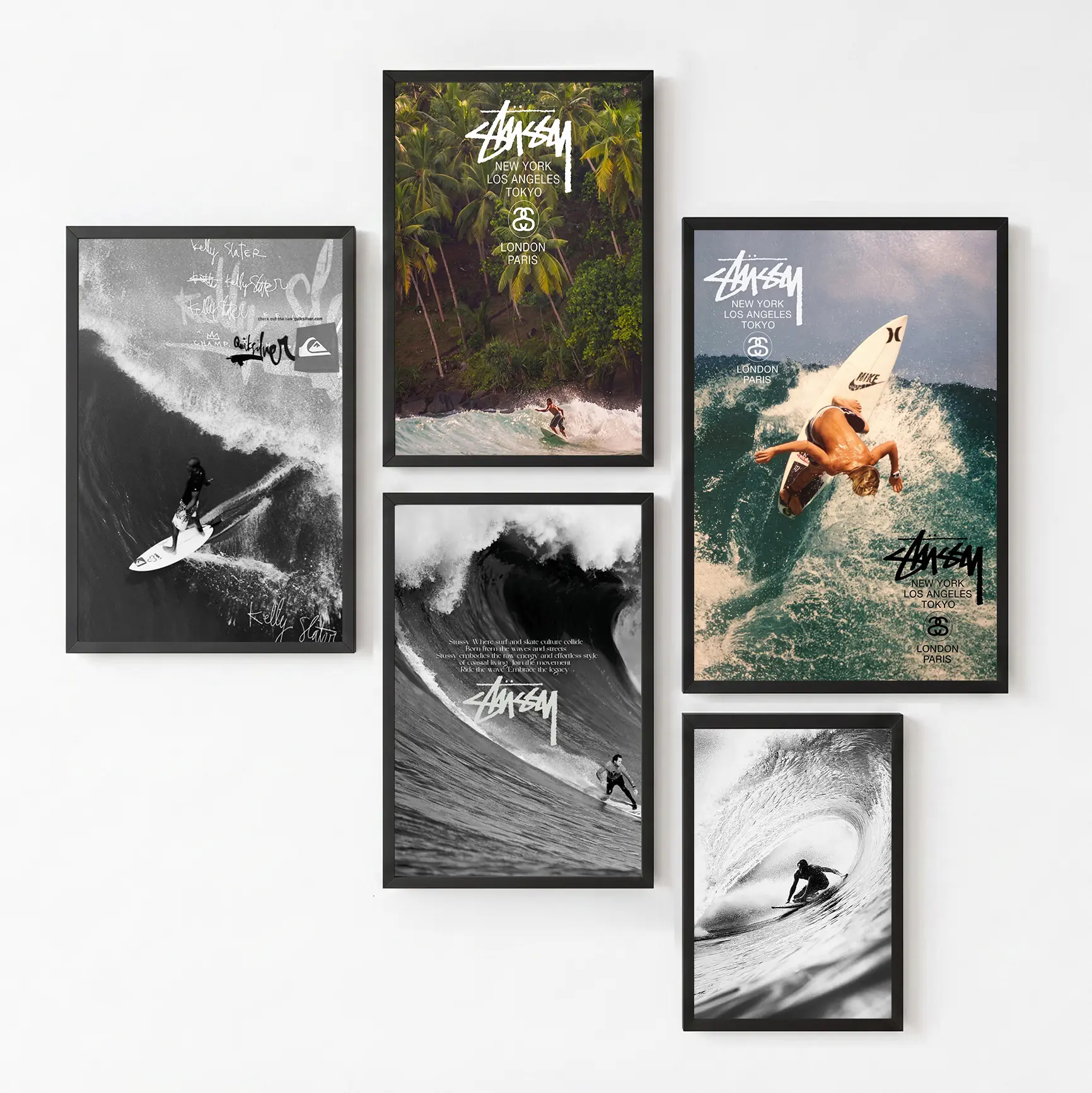 Streetwear Style Surf Art Decor Poster, Retro Surfing Sports Art Decor, Home Bedroom Dorm Living Room Wall Decor, Minimalist Art