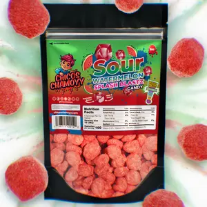 *NEW* Sour Watermelon Viral Gushers Splash Blastz 6Oz's Of Candy (No Chamoy) - Chicos Chamoyy - Fruity Snack Sweet Wax
