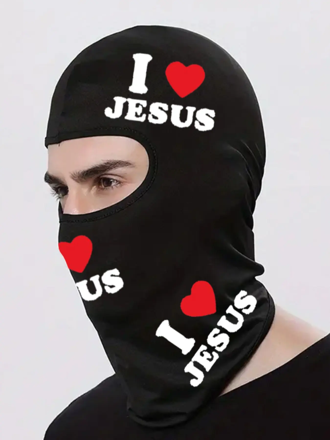 Cartoon Print Visor Hat, Full-Face Covering Hood Mask, Breathable Comfortable Elastic Balaclava, Unisex for Outdoor Sports, Ski Balaclava