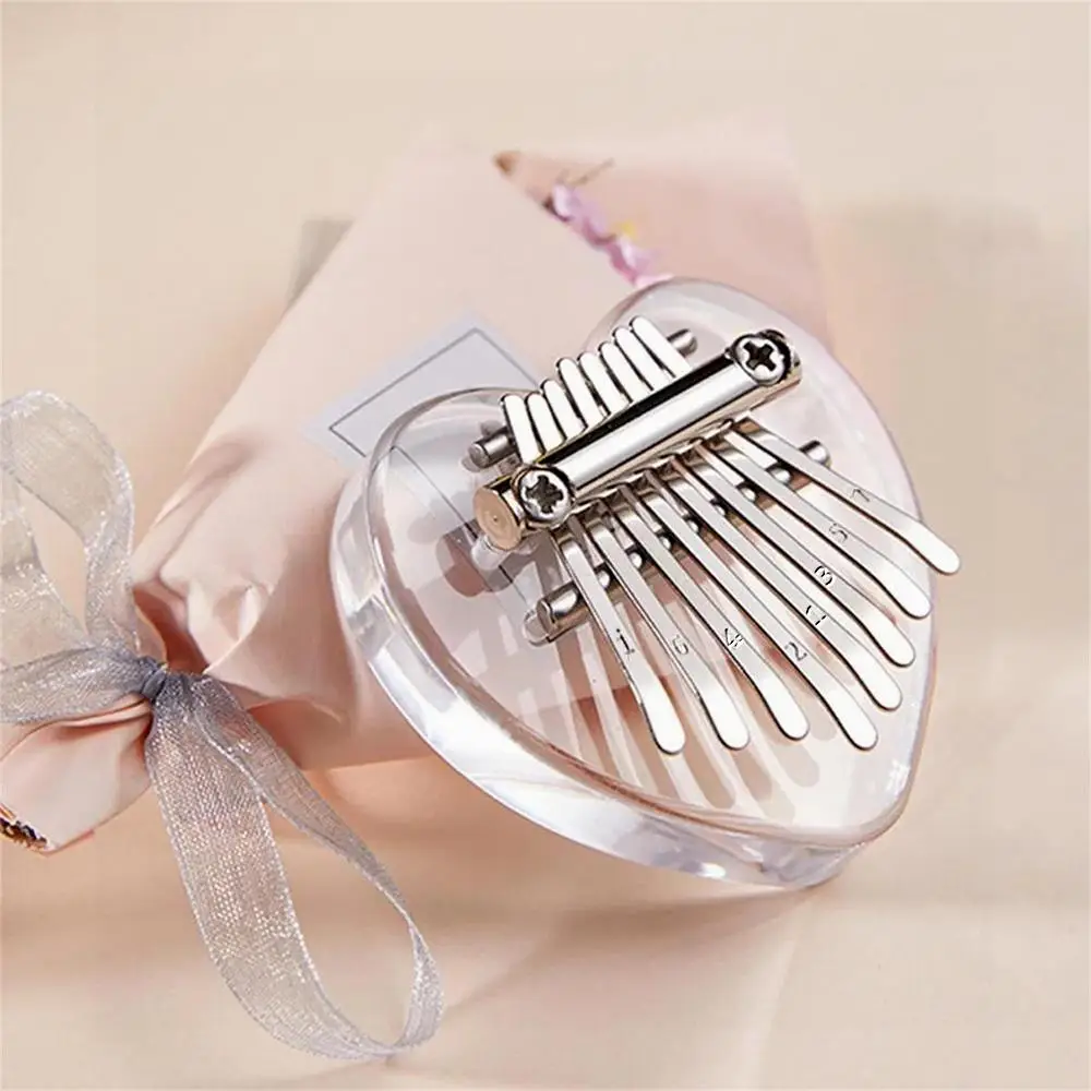 8 Key Kalimba Instrument, 1 Count Mini Musical Keyboard, Thumb Piano, Clear Acrylic Thumb Piano, Portable Instrument Gift