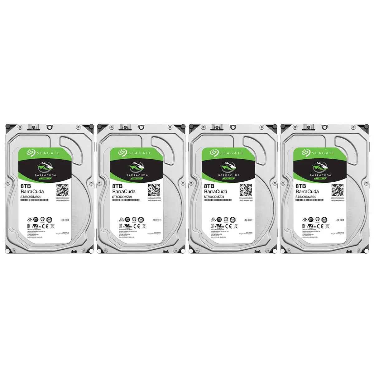 Seagate 2-Pack BarraCuda 8TB SATA III 6 Gb/s 3.5" Self-Encrypting Internal Hard Drive Kit, for Desktop PCs Internal Drive