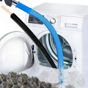 LMMAKE 2-Piece Upgraded Dryer Vent Cleaner Kit - Universal Vacuum Hose Attachment, Extra Long Lint Brush for Deep Access & Fire Prevention, Compatible with Most Vacuum Cleaners