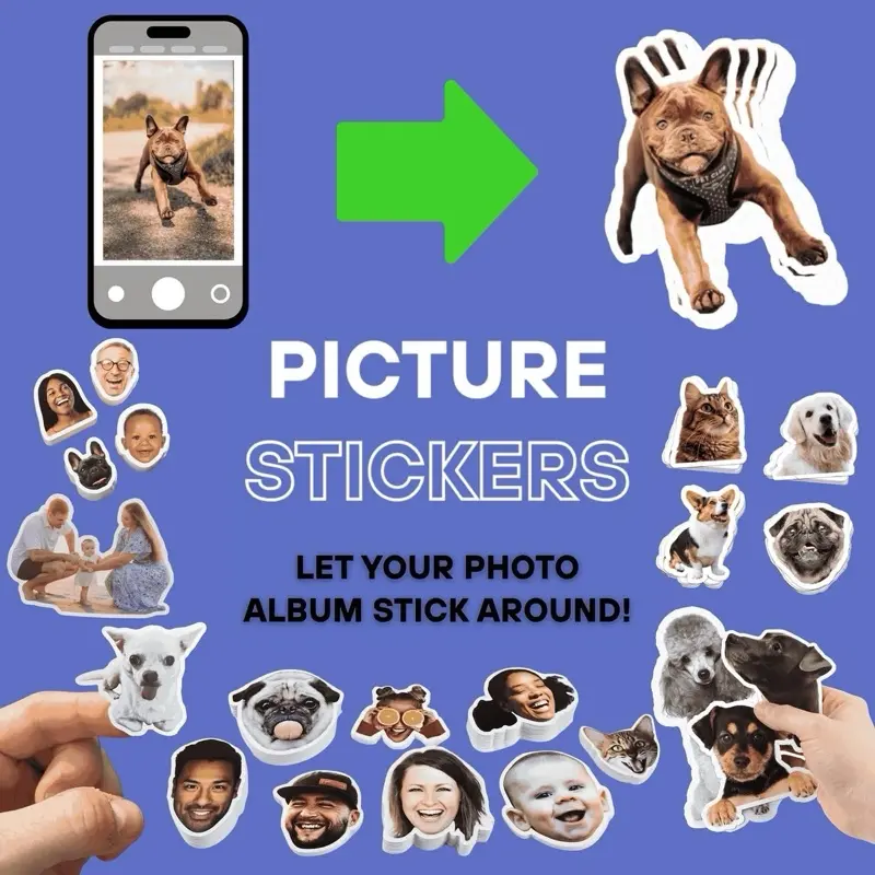 Personalized Picture Stickers (qty 3)