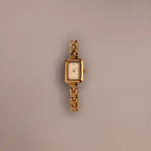 Azteca Link Timepiece by Caitlyn Minimalist - Dainty Square Timepiece Watch in 18K Gold, Mixed Metal, & Silver Finish - Minimalist Jewelry for Women - Gift for Mom