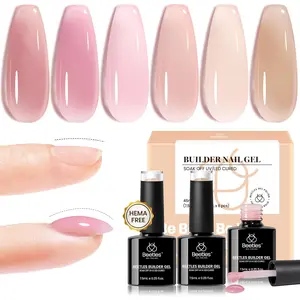 Beetles Hema Free Builder Gel Set for Nails - 6 Color Nude Pink - Nail Thickening & Repair Extension Gel for Women Polish     #cozyvibes #effortlessbeauty   Manicure Cutics